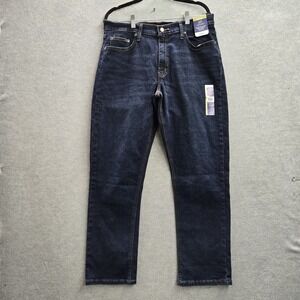 George Men Jeans 32X30 Dark Blue Denim 2303343 Relaxed NWT‎